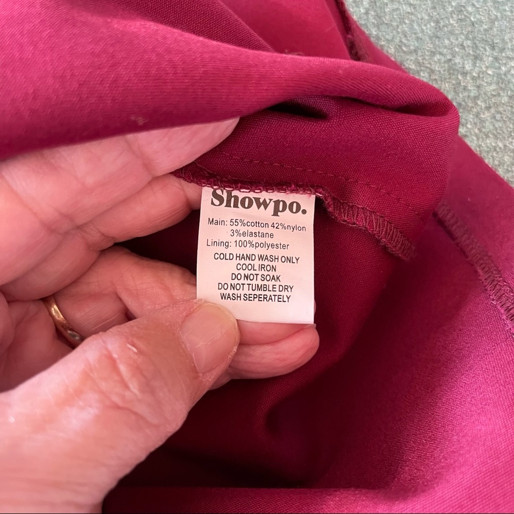 📦 SALE | Showpo. | Wild Nights A-Line Spaghetti Strap Tea Length Dress Wine - Picture 7 of 8
